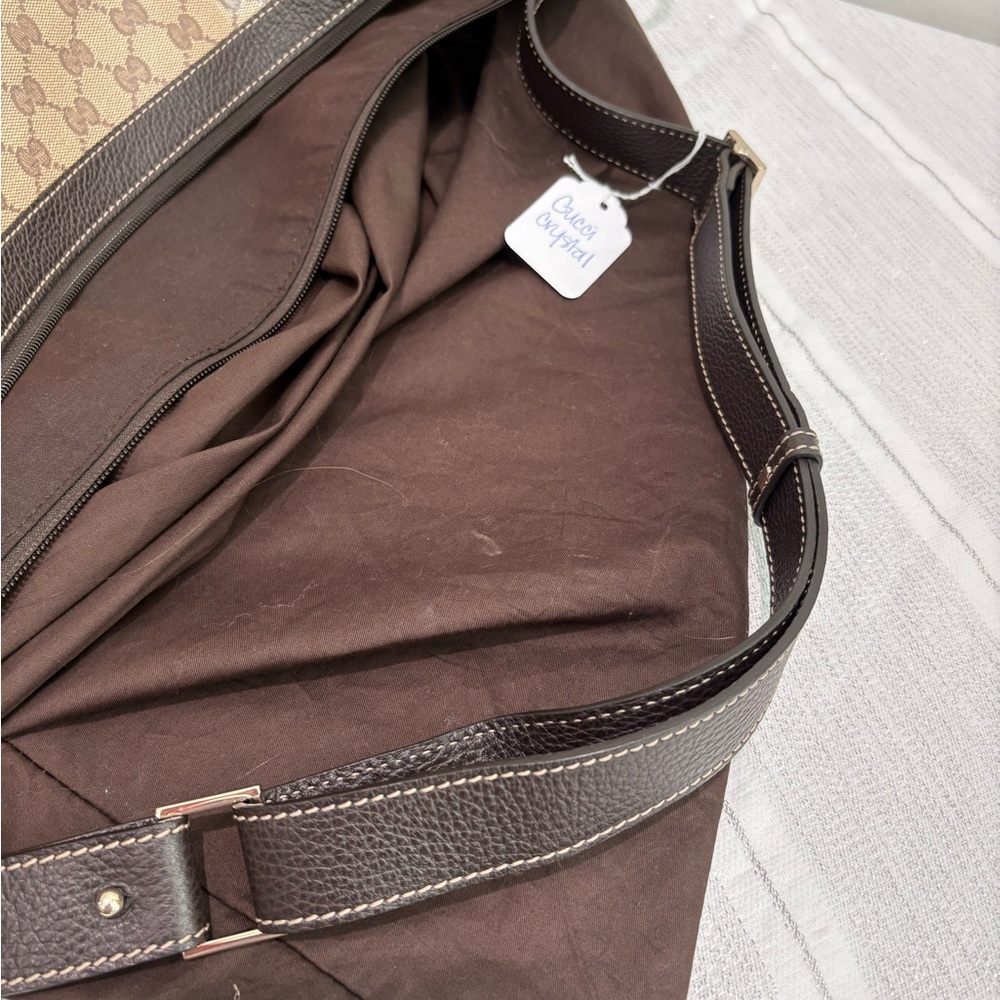 Authentic Gucci GG Supreme Crystal Monogram Large Shoulder Tote Shopper w duster - Picture 15 of 15